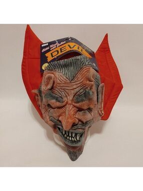 RUBIE'S Devil Mask with Cowl Brand New With Tags Child Size
